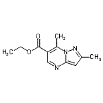 结构式 CAS# 162286-54-6, 乙基2,7-二甲基吡唑并[1,5-a]嘧啶-6-羧酸酯