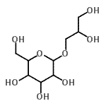 structure of CAS# 16232-91-0, 2,3-Dihydroxypropyl Hexopyranoside;(2R)-GLYCEROL-O-Î’-D-GALACTOPYRANOSIDE;2-(2,3-Di<wbr>hydroxy-p<wbr>ropoxy)-6<wbr>-hydroxym<wbr>ethyl-tet<wbr>rahydro-p<wbr>yran-3,4,<wbr>5-triol;2,3-dihydroxypropyl hexopyranoside
