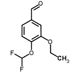结构式 CAS# 162401-73-2, 4-(二氟甲氧基)-3-乙氧基苯甲醛