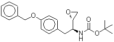 结构式 CAS# 162536-84-7, {(1S)-2-[4-(苄氧基)苯基]-1-[(2S)-2-环氧乙烷基]乙基}氨基甲酸叔丁酯