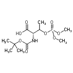 结构式 CAS# 162554-18-9, O-(二甲氧基磷酰)-N-{[(2-甲基-2-丙基)氧基]羰基}-L-苏氨酸