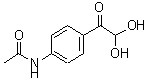 structure of CAS# 16267-10-0, N-[4-(2,2-Dihydroxyacetyl)Phenyl]-Acetamide;4-ACETAMIDOPHENYLGLYOXAL HYDRATE, 95+%;4-Acetamidophenylglyoxal Hydrate 95%;4-ACETAMIDOPHENYLGLYOXAL HYDRATE