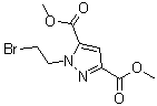structure of CAS# 163213-29-4, Dimethyl 1-(2-Bromoethyl)-1H-Pyrazole-3,5-Dicarboxylate;DIMETHYL1-(2-BROMOETHYL)-1H-PYRAZOLE-3,5-DICARBOXYLATE;MFCD00975605;ZINC01398287