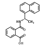 结构式 CAS# 163438-06-0, 2-{[(1S)-1-(1-萘基)乙基]氨基甲酰}苯甲酸