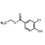 结构式 CAS# 16357-41-8, 乙基3-氯-4-羟基苯甲酸酯