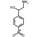 结构式 CAS# 16428-47-0, 2-氨基-1-(4-硝基苯基)乙醇