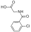 结构式 CAS# 16555-60-5, (2-氯-苯甲酰基氨基)-乙酸