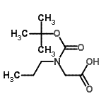 结构式 CAS# 165607-76-1, N-{[(2-甲基-2-丙基)氧基]羰基}-N-丙基甘氨酸
