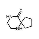 结构式 CAS# 1664-33-1, 6,9-二氮杂螺[4.5]癸烷-10-酮
