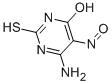 结构式 CAS# 1672-48-6, 6-氨基-2,3-二氢-5-亚硝基-2-硫代-4(1H)-嘧啶酮
