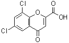 structure of CAS# 16722-38-6, 6,8-Dichloro-4-Oxo-4H-Chromene-2-Carboxylic Acid;6,8-dichloro-4-oxo-4H-chromene-2-carboxylic acid;6,8-dichloro-4-oxochromene-2-carboxylic acid;6,8-dichlorochromone-2-carboxylic acid