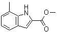 结构式 CAS# 16732-82-4, 7-甲基-1H-吲哚-2-羧酸甲酯