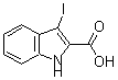 structure of CAS# 167631-58-5, 3-Iodo-1H-Indole-2-carboxylic Acid;3-Iodo-1H-Indole-2-Carboxylic Acid;3-IODOINDOLE-2-CARBOXYLIC ACID