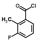 structure of CAS# 168080-76-0, 3-Fluoro-2-Methylbenzoyl Chloride;MFCD01631251