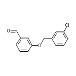 structure of CAS# 168084-95-5, 3-[(3-Chlorobenzyl)Oxy]Benzaldehyde;3-[(3-chlorophenyl)methoxy]benzaldehyde;MFCD03422450