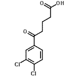 structure of CAS# 168135-66-8, 5-(3,4-Dichlorophenyl)-5-Oxopentanoic Acid;5-(3,4-Dichlorophenyl)-5-oxovaleric acid