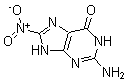 结构式 CAS# 168701-80-2, 2-氨基-1,9-二氢-8-硝基-6H-嘌呤-6-酮