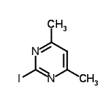 结构式 CAS# 16879-40-6, 2-碘-4,6-二甲基嘧啶