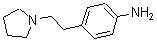 structure of CAS# 168897-20-9, 4-[2-(1-Pyrrolidinyl)Ethyl]-Benzenamine;4-[2-(1-Pyrrolidinyl)Ethyl]Aniline(SALTDATA: 2Hcl);4-(2-PYRROLIDIN-1-YL-ETHYL)-PHENYLAMINE;4-(2-PYRROLIDIN-1-YL-ETHYL)-ANILINE