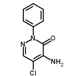 结构式 CAS# 1698-61-9, 4-氨基-5-氯-2-苯基-3(2H)-哒嗪酮