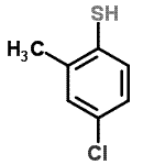 structure of CAS# 17178-00-6, 4-Chloro-2-Methylbenzenethiol;4-chloro-2-methylbenzene-1-thiol;4-Chloro-2-methylbenzenethiol #;4-Chloro-2-methylthiophenol