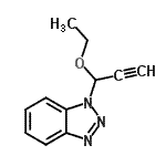 structure of CAS# 171815-58-0, 1-(1-Ethoxy-2-Propyn-1-Yl)-1H-Benzotriazole;1- -1H-BENZOTRIAZOLE;1-(1-Ethoxy-2-propynyl)-1H-benzotriazole