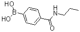 structure of CAS# 171922-46-6, 4-(Propylaminocarbonyl)Benzeneboronic Acid;4-(N-Propylcarbamoyl)Benzeneboronic Acid, 98%;4-(N-PROPYLAMINOCARBONYL)PHENYLBORONIC ACID;4-(PROPYLAMINOCARBONYL)BENZENEBORONIC ACID