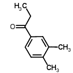 structure of CAS# 17283-12-4, 1-(3,4-Dimethylphenyl)-1-Propanone;1-(3,4-Dimethyl-phenyl)-propan-1-one;3-4-dimethylpropiophenone;MFCD01993686