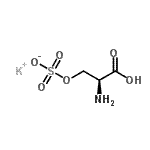结构式 CAS# 17436-02-1, 钾, [(2S)-2-氨基-2-羧基-乙基]硫酸盐