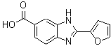 结构式 CAS# 174422-10-7, 2-(2-呋喃基)-1H-苯并咪唑-6-羧酸