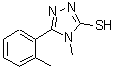 结构式 CAS# 174574-08-4, 4-甲基-5-(2-甲基苯基)-4H-1,2,4-三唑-3-硫醇