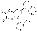 structure of CAS# 174689-39-5, 3-(2-Ethylphenoxy)-1-((1S)-1,2,3,4-Tetra-Hydronaphth-1-Ylamino)-(2S)-2-Propanol Oxalate;1-(2-ETHYLPHENOXY)-3-[[(1S)-1,2,3,4-TETRAHYDRO-1-NAPHTHALENYL]AMINO]-(2S)-2-PROPANOL HYDROCHLORIDE;3-(2-Ethylphenoxy)-1-[[(1S)-1,2,3,4-Tetrahydronaphth-1-Yl]Amino]-(2S)-2-Propanol  Oxalate  Salt;SR 59230A HYDROCHLORIDE