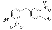 structure of CAS# 17474-44-1, 4,4'-Methylenebis[2-Nitro-Benzenamine;4-[(4-Amino-3-Nitro-Phenyl)Methyl]-2-Nitro-Aniline;[4-(4-Amino-3-Nitro-Benzyl)-2-Nitro-Phenyl]Amine