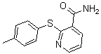 结构式 CAS# 175135-83-8, 2-[(4-甲基苯基)硫基]-3-吡啶甲酰胺