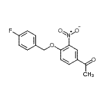 结构式 CAS# 175136-24-0, 1-{4-[(4-氟苄基)氧基]-3-硝基苯基}乙酮