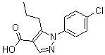 structure of CAS# 175137-17-4, 1-(4-Chlorophenyl)-5-Propyl-1H-Pyrazole-4-carboxylic Acid;1-(4-CHLOROPHENYL)-5-PROPYL-1H-PYRAZOLE-4-CARBOXYLIC ACID;1-(4-CHLOROPHENYL)-5-N-PROPYLPYRAZOLE-4-CARBOXYLIC ACID;1-(4-Chlorophenyl)-5-Propyl-1H-Pyrazole-4-