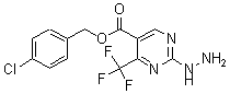 结构式 CAS# 175137-33-4, 2-肼基-4-(三氟甲基)-5-嘧啶羧酸 (4-氯苯基)甲基酯