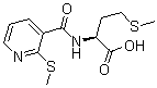 结构式 CAS# 175201-70-4, N-[[2-(甲硫基)-3-吡啶基]羰基]-L-蛋氨酸
