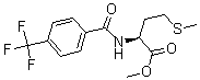 structure of CAS# 175202-25-2, N-[4-(Trifluoromethyl)Benzoyl]-L-Methionine Methyl Ester;Methyl 4-(Methylthio)-2-{[4-(Trifluoromethyl)Benzoyl]Amino}Butanoate;N-[4-(Trifluoromethyl)Benzoyl]-L-Methionine, Methyl Ester 97%;N-[4-(Trifluoromethyl)Benzoyl]-L-Methionine,Methylester97%