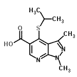 CAS#: 175202-33-2， 4-(Isopropylsulfanyl)-1,3-Dimethyl-1H-Pyrazolo[3,4-b]Pyridine-5-Carboxylic Acid