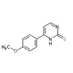 结构式 CAS# 175202-77-4, 6-(4-甲氧基苯基)-2(1H)-嘧啶硫酮