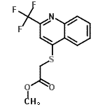 结构式 CAS# 175203-42-6, 甲基{[2-(三氟甲基)-4-喹啉基]硫基}乙酸酯