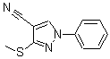 结构式 CAS# 175203-46-0, 3-(甲硫基)-1-苯基-1H-吡唑-4-甲腈