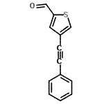 结构式 CAS# 175203-58-4, 4-(苯基乙炔基)-2-噻吩甲醛