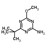 结构式 CAS# 175204-54-3, 4-甲氧基-6-(2-甲基-2-丙基)-1,3,5-三嗪-2-胺