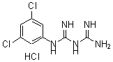 structure of CAS# 175205-04-6, 1-(3,5-Dichlorophenyl)biguanide hydrochloride;(((3,5-Dichloroanilino)-(Imino)Methyl)Amino)Methaneimidamidehydrochloride;([(3,5-DICHLOROANILINO)(IMINO)METHYL]AMINO)METHANIMIDAMIDE HYDROCHLORIDE;(((3,5-Dichloroanilino)-(Imino)Methyl)Amino)Methaneimidamidehcl