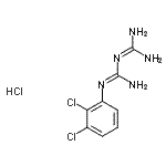 structure of CAS# 175205-08-0, 1-(Diaminomethylene)-2-(2,3-Dichlorophenyl)Guanidine Hydrochloride (1:1);1- BIGUANIDEHYDROC&;1-(2,3-Dichlorophenyl)biguanide hydrochloride;MFCD00053017