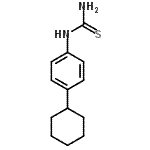 structure of CAS# 175205-17-1, 1-(4-Cyclohexylphenyl)Thiourea;THIOUREA,N-(4-CYCLOHEXYLPHENYL)-;ZINC00100288