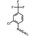 结构式 CAS# 175205-38-6, 2-氯-1-异硫氰酸基-4-(三氟甲基)苯