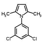 structure of CAS# 175205-50-2, 1-(3,5-Dichlorophenyl)-2,5-Dimethyl-1H-Pyrrole;1-(3,5-Dichlorophenyl)-2,5-dimethyl-1H-pyrrole;1-(3,5-dichlorophenyl)-2,5-dimethylpyrrole